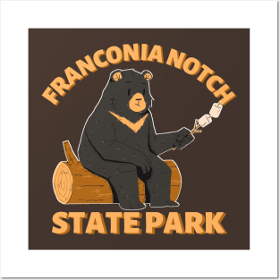 Franconia Notch State Park Camping Bear Posters and Art